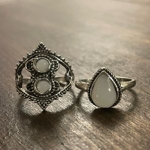 Two silver rings